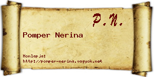 Pomper Nerina névjegykártya